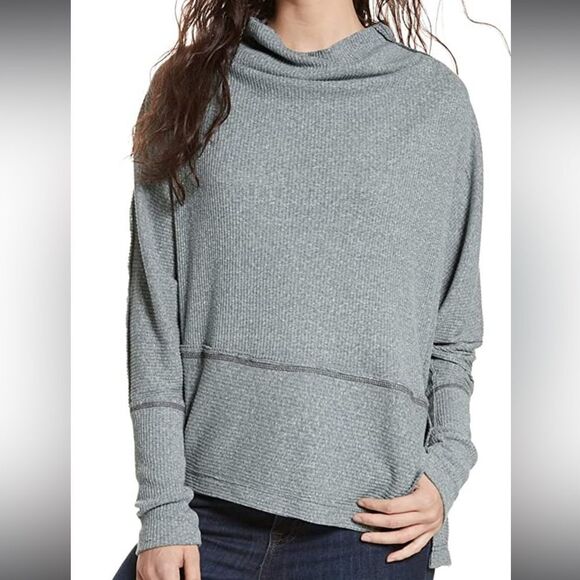 Free People We The Free Londontown Oversized Sweater Tunic In Deep Ocean - Picture 1 of 7